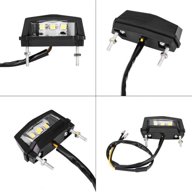 Luces de Matrícula, Luz Trasera de Matrícula de 12 V para la Mayoría de Motocicletas Luz Blanca