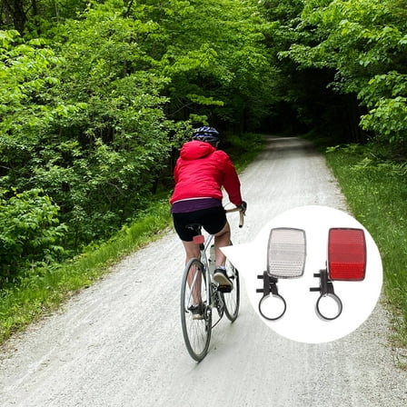 LEORX 1Set Bike Rear Reflector High Reflective Plastic Cycle Warning Tool