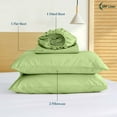 thumbnail image 3 of 700 Thread Count 4 Piece Quality Sheet Set 18 Inch Deep Pocket 100% Egyptian Cotton Color Sage Solid Size Twin, 3 of 7
