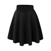 MBJ WB829 Womens Flirty Flare Skirt L BLACK