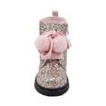 thumbnail image 2 of Nicole Miller Toddler Faux Fur Pink Glitter Boots with Pom Poms - Size 8, 2 of 4