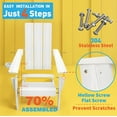 thumbnail image 3 of ZEKOO Adirondack Chair with Cup Holder Plastic Outdoor Patio Lawn Chair White, 3 of 5