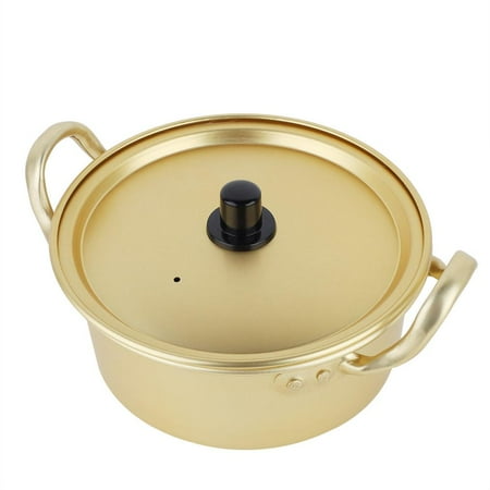 

Tebru Korean Ramen Noodle Pot Korean Yellow Aluminum Stockpot Instant Noodles Pot Yellow Aluminium Pot Noodle Pot