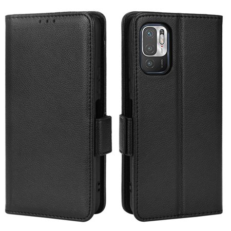 Case for Xiaomi Poco M3 Pro Wallet Pu Leather Magnetic Card Slots Holder Side Buckle