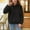Black, variant on Zecgelong Girls Hooded Sweatshirts Fuzzy Loose Plush Cute Pullover Hoodies Solid Color Winter Warm Soft Tops,Black 4-5 Years