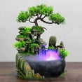 thumbnail image 6 of Rockery Water Fountain Desktop, Table Top rockeries Indoor Water Fountains Rockery & Bonsaim, Waterfall Fountain Indoor with LED Light for Home Office Bedroom Relaxation Desk Decor, 110V, 6 of 9
