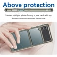 thumbnail image 3 of Crystal Clear Case for Samsung Galaxy Z Flip 4 5G 2022,Slim Thin Soft TPU Bumper & Hard PC Back Shockproof Scratch Resistant Protective Phone Case for Samsung Galaxy Z Flip 4 5G (Transparent Gray), 3 of 16