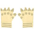 thumbnail image 1 of EeaseMX 1 par de guantes de compresión magnéticos para artritis, guantes sin dedos (caqui), 1 of 7