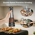 thumbnail image 6 of Electric Salt and Pepper Grinder Set – Automatic Rechargeable Pepper Mill with LED Battery Display & USB‑C Charging Base, 5‑Level Adjustable Stainless Steel Spice Mill for Kitchen, Dining & Camping, 6 of 9