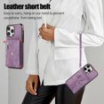 thumbnail image 4 of Wallet Case for Apple iPhone 16 Plus, Crossbody Shoulder Strap Hand Wrist Cards Holder Zipper Cash Pocket Stand Feature Shockproof Bumper Phone Case for Apple iPhone 16 Plus, Purple, 4 of 10