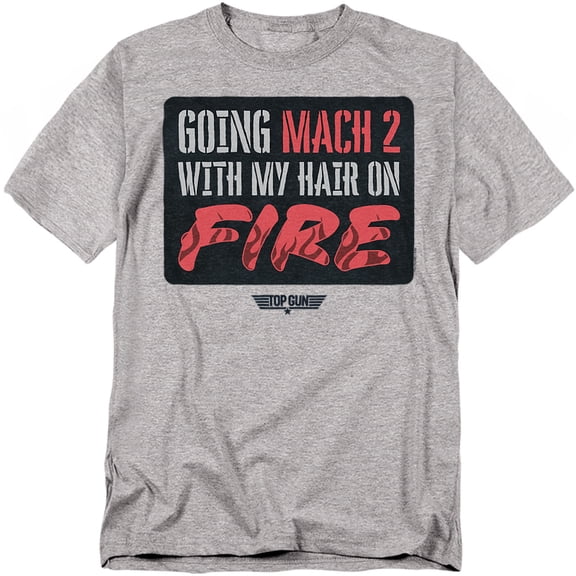 Top Gun T-Shirt Mach 2 Hair On Fire Unisex Graphic Tee for Men & Women