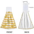 thumbnail image 4 of SKYSONIC Banana Yellow Striped Hanging Hand Towels with Hanging Loop, Hand Towels Soft Thick Dish Cloth Hand Towels for Kitchen Bathroom, with Hanging Loop, 12"x17", 4 of 6