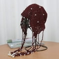 thumbnail image 4 of SikaFu Skullies Beanies New Fashion Women Beanie Hat Stylish Pearl Tassels Crochet Spring Summer Hat Beanies for Women, 4 of 6