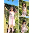 thumbnail image 4 of Arshiner Girls Dress Contrast Mesh Puffy Short Sleeve A Line Casual Party Dress, 4 of 5