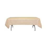 Ivory Table Cover - Plastic Disposable - 54in. x 108in. Rectangle - 1 Piece (fdp90011)