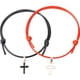 thumbnail image 1 of 1 par de pulseras de cordón encerado, pulseras cruzadas para parejas, pulseras de la amistad, pulseras a juego, 1 of 8