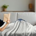 thumbnail image 3 of Urban Soft Flannel Fleece Throw Blanket, Woman with Sunglasses and Blue Hair Hand Drawn Art Watercolor Portrait, Cozy Plush for Indoor and Outdoor Use, 50" x 60", Coconut Blue and Black, by Ambesonne, 3 of 5
