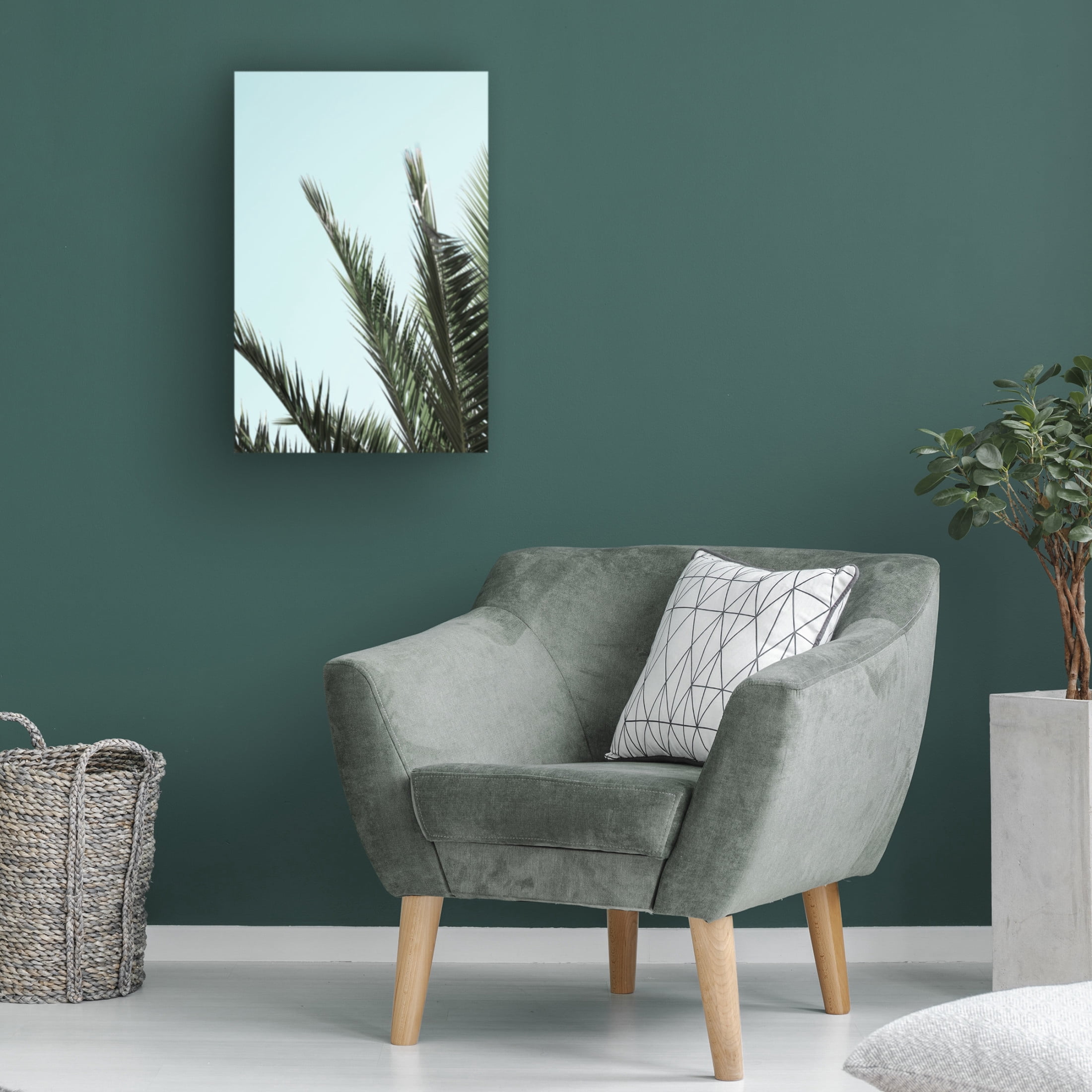 Trademark Fine Art Pictufy Studio Palm Leaves And Sky 2 Canvas Wall Art