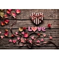 thumbnail image 2 of ABPHOTO Polyester 7x5ft Photography Backdrops Valentine's Day Love Hearts Gifts Vintage Wood Floor Semaless Newborn Baby Toddler Wedding Party Event Lover Portraits Background Photo Studio Props, 2 of 3