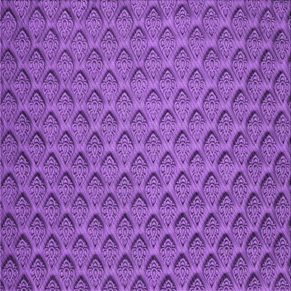 Ahgly Company Machine Washable Indoor Square Transitional Heliotrope Purple Area Rugs, 5' Square