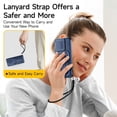 thumbnail image 6 of For Motorola Moto G Power 5G 2025 with 2 Pack Screen Protector, Upgrade Slide Camera Cover & Kickstand, Lanyard Strap,Heavy Duty Military Phone Case,Blue, 6 of 9