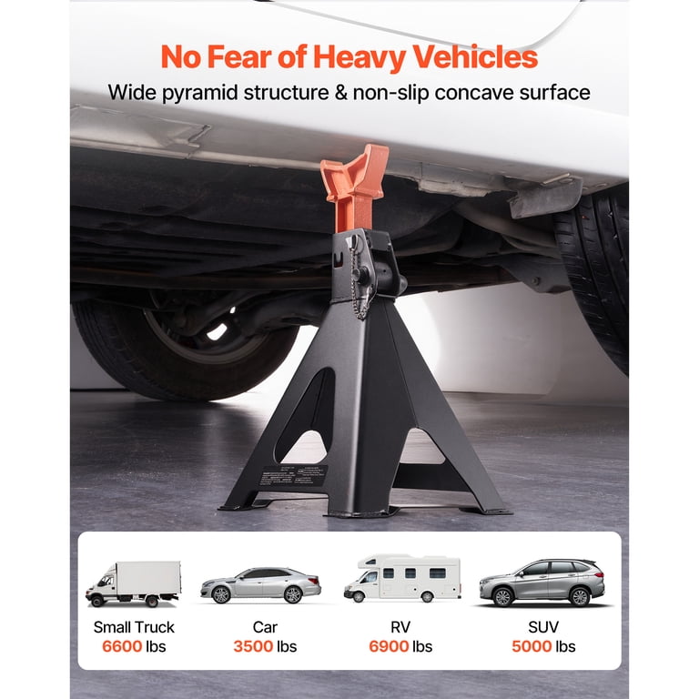 KFFKFF 6-Ton Heavy Duty Jack Stands, Set of 2, Dual Lock photo 6