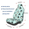 thumbnail image 3 of Wukai Winter Skiing Penguin Full Set Car Seat Covers with Soft Padding Universal Auto Front Seats Protector and Cushion Mat, 3 of 5
