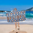 thumbnail image 2 of Yayeee Kids Hooded Towel with Hand Pockets Beach Soft Absorbent Bath Wrap 50 x 23.5 inch, Modern Color Circle, 2 of 5