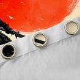 thumbnail image 4 of Manfei Ink Samurai Black Out Curtains for Home, Red Sun Crow Curtains Pack of 2 (42x63 Each) for Office, Black Red Beige, 4 of 6