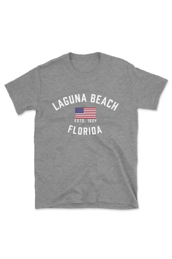 Laguna Beach Florida Patriot Men's Cotton T-Shirt