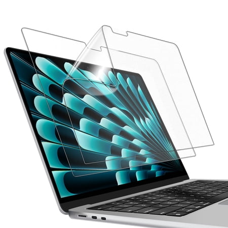 JETech Screen Protector for MacBook Air 13.6 Inch (2022, M2), Anti-Glare Film Matte, Anti-Fingerprint, 2-Pack