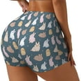 thumbnail image 2 of Wukai Cute Rabbit Print Pack Biker Shorts for Women Yoga Workout Gym Running Scrunch Active Shorts-XX-Large, 2 of 8