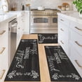 thumbnail image 2 of Enyhom Kitchen Rug Sets of 3 Non-Slip Kitchen Rug and Runner Washable Floor Mat for Kitchen, Laundry Room and Hallway, Black, (20"x32"+20"x47"+20"x59"), 2 of 8