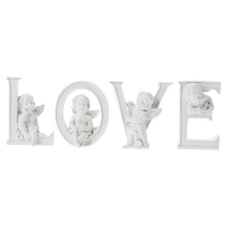 

NUOLUX 1 Set Valentine Resin Ornaments Romantic LOVE Letters Statue Desktop Ornaments
