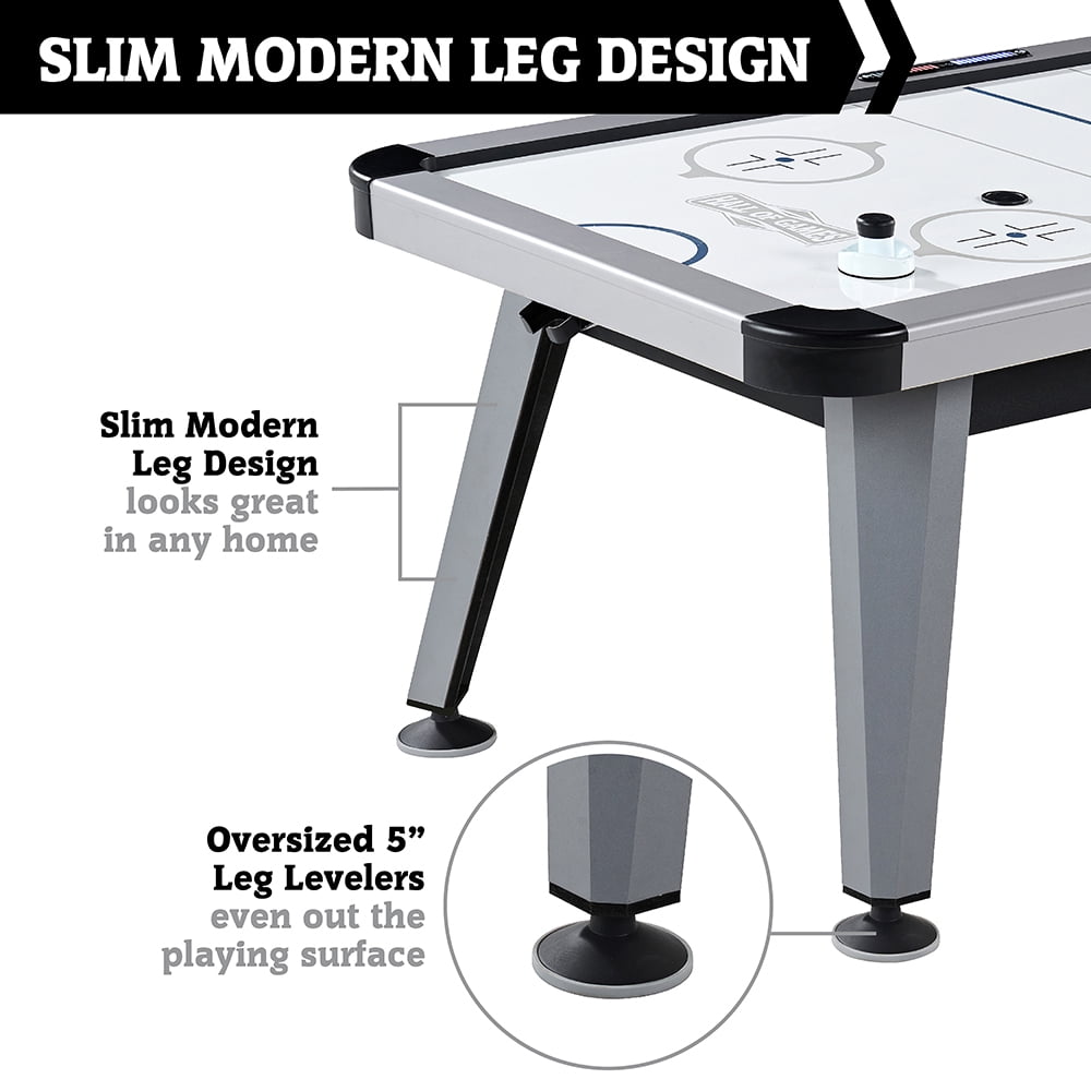 7 ft. Arctic Rush Air Hockey Table with Pusher and Puck Set by Hall of Games