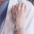 thumbnail image 5 of Brazalete de anillo de mariposa de estilo chino clásico, pulsera de cadena de mano, brazalete abierto de rosa hueca, joyería de mano para chicas adolescentes ER, 5 of 5