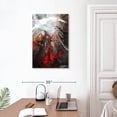 thumbnail image 3 of Elephant Stock Ying Yang Wall Art - Vertical Canvas Wall Art - Living Room Wall Decor - Abstract Canvas - Red And White Decor By Vito Loli - 20" x 30", 3 of 8