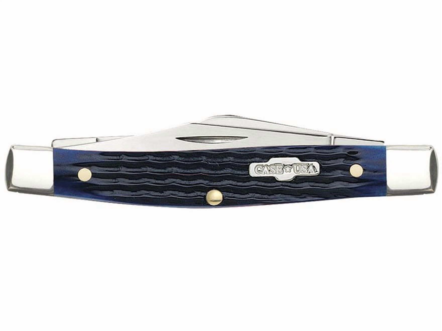 Case Cutlery 2806 Medium Stockman Blue Bone EDC Folding Knife
