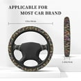 thumbnail image 3 of Cauagu Watercolor Romantic Paisley Print Car Steering Wheel Cover - Universal Car Accessory for Diverse Cars for Steering Wheel with a Diameter of 14.5"-15", 3 of 7