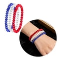 thumbnail image 2 of 3 Piece Elegant Stackable Bangle Independence Day Featuring Patriotic Colors And Bohemian Charm, 2 of 9