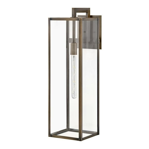 6W 1 Led Outdoor Double Extra Large Wall Mount Lantern in Transitional Style-31 inches Tall and 9 inches Wide-Burnished Bronze Finish Bailey Street