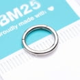 thumbnail image 3 of 14 Karat White Gold Seamless Clicker Hoop Ring, 3 of 4