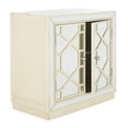 thumbnail image 3 of SAFAVIEH Juniper Classic Geometric 2 Door Mirror Chest, Antique Beige/Nickel, 3 of 9