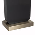thumbnail image 5 of NOVA of California Laurel Table Lamp - Ebony Wood Finish, Weathered Brass, White Linen Shade, 5 of 11