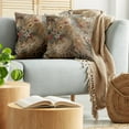 thumbnail image 5 of Ambesonne Leopard Print Throw Pillow Cover 2 Pack, Autumnal Vibes Exotic, 20", Camel Apricot and Green, 5 of 7