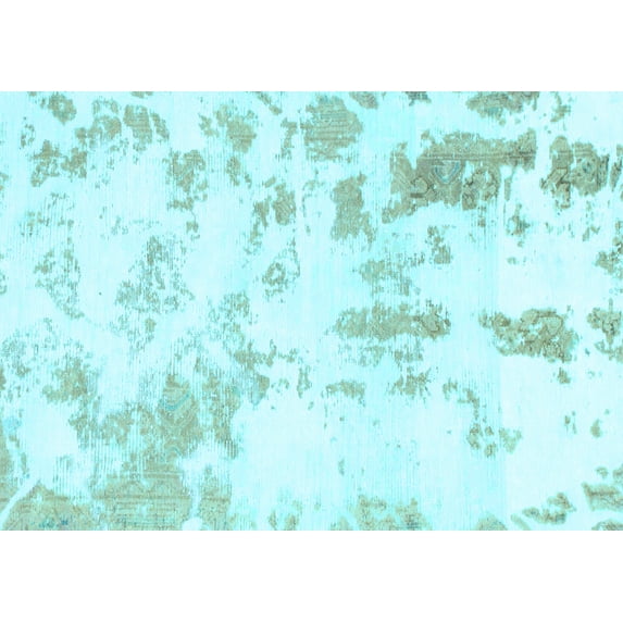 Ahgly Company Indoor Rectangle Abstract Light Blue Modern Area Rugs, 5' x 7'
