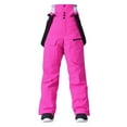 thumbnail image 2 of Zedker Men's Snow Ski Pants Insulated Winter Warm Outdoor Waterproof Snowboard Pants Detachable Suspender Mens Sweatpants with Pockets,Plus Size Pink S, 2 of 6