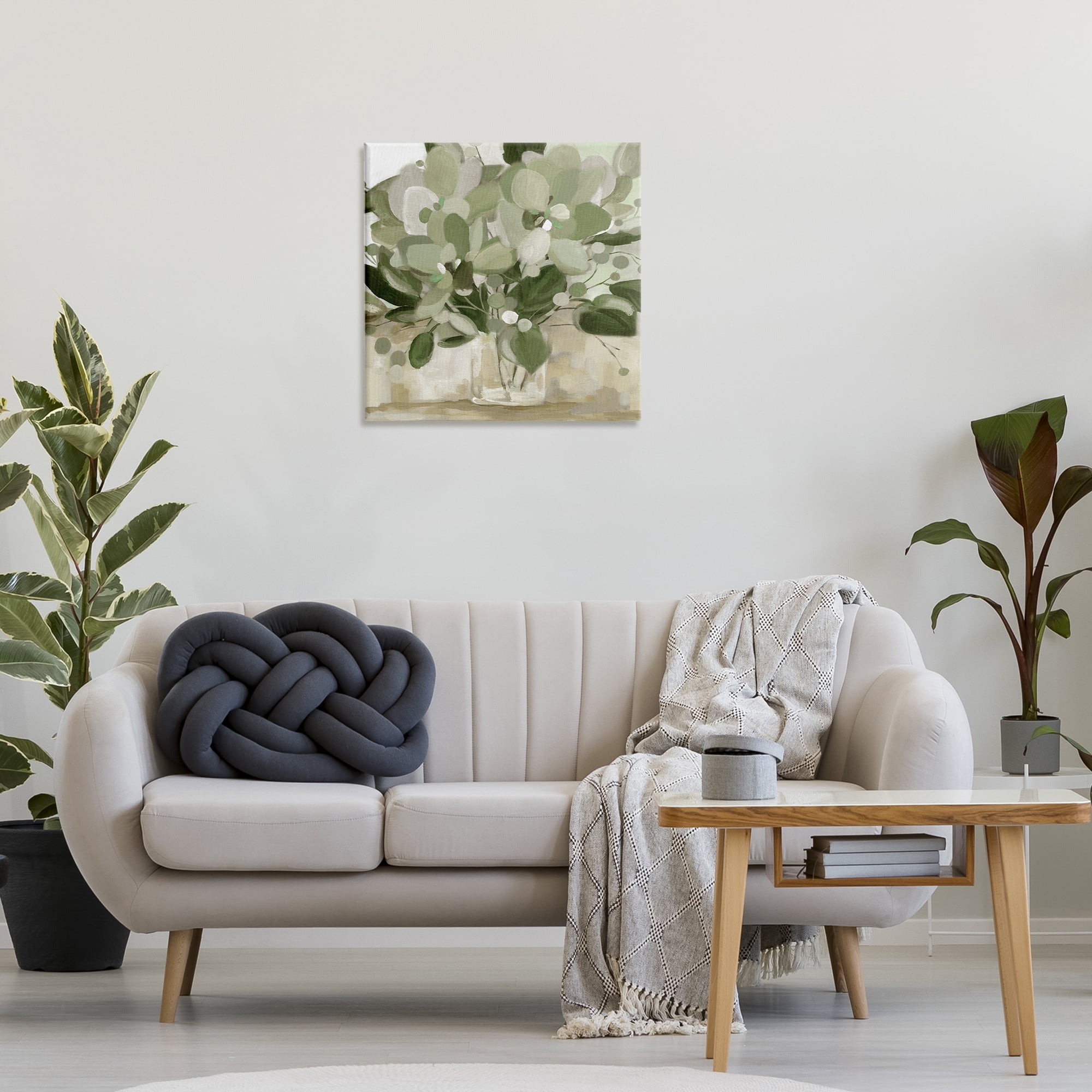Stupell Industries Green Toned Bouquet Abstract Painting Wrapped Canvas Canvas Art Print Wall Art, 24 x 24