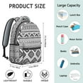 thumbnail image 6 of Boho Fashion Backpack for College - Tribal Pattern, Roomy Daypack, Water-Resistant, Ideal for University & Commuting, 6 of 6