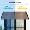 thumbnail image 7 of SPECSTAR Polycarbonate Window Door Awning Canopy with Black Bracket 40 Inch x 160 Inch, Brown, 7 of 7